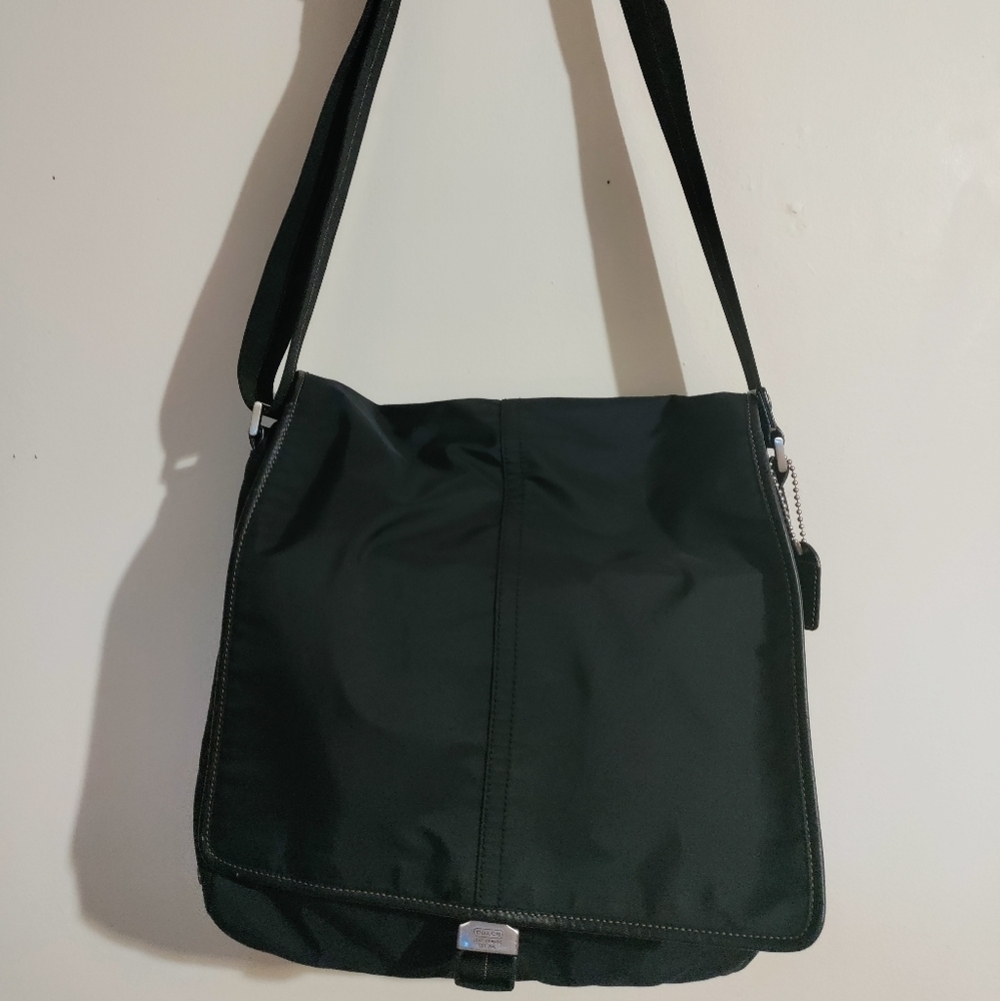 🗼RARE🗼Coach unisex black nylon messenger bag 5373 - Picture 2 of 12